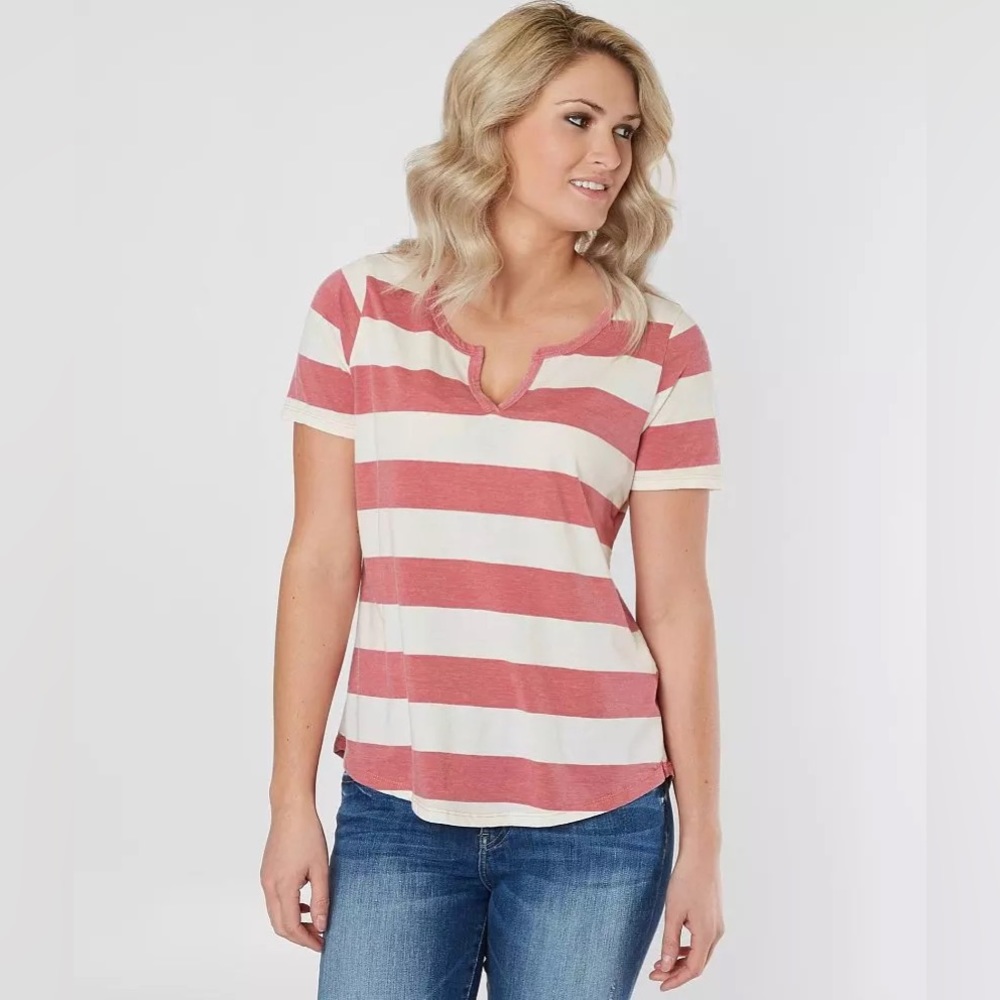 WHITE CROW The Striped jersey T-Shirt FROM THE BUCKLE in SIZE XLarge